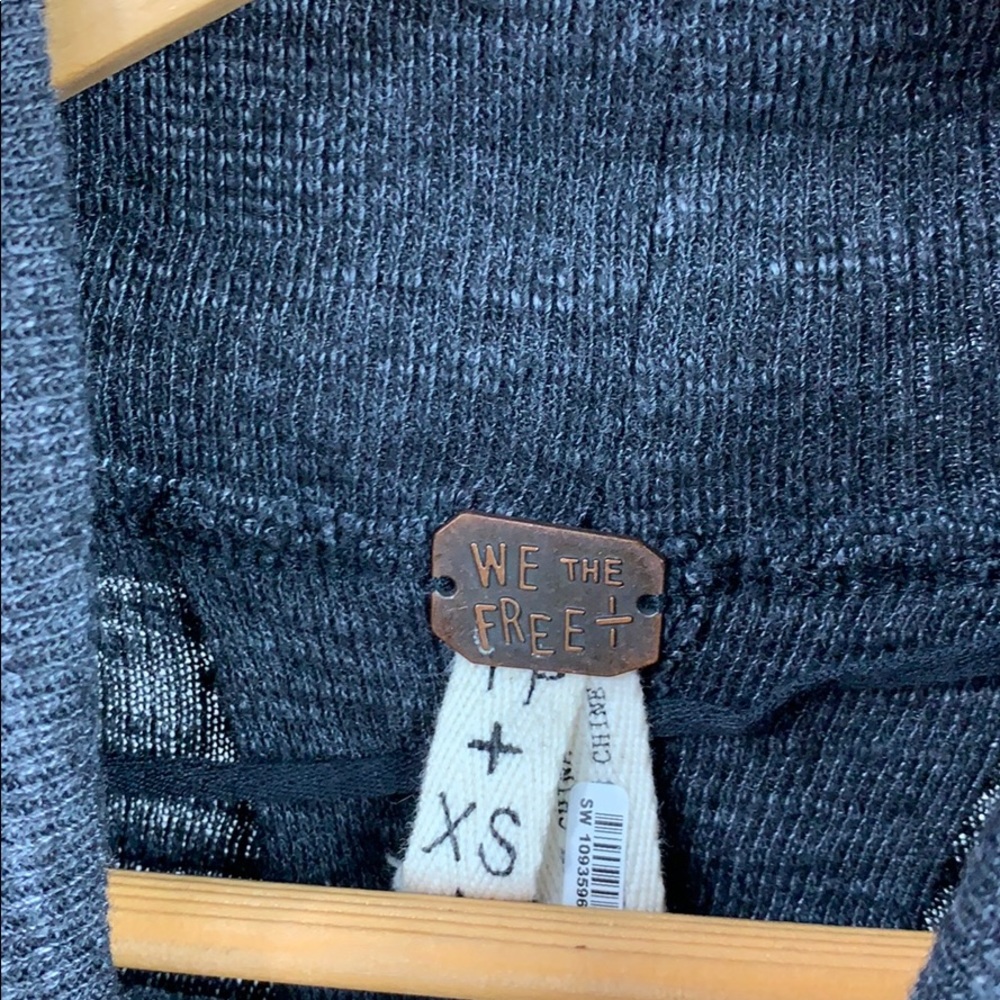 We the Free Gray Cowl Neck Sweater - Picture 2 of 4